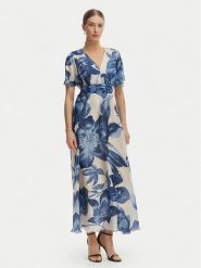 Rinascimento Sukienka koktajlowa CFC0128026003 Niebieski Regular Fit. Niebieskie sukienki damskie Rinascimento, s, bez wzorów, z syntetyku, wizytowe, bez kołnierzyka, bez ramiączek. Za 909.99 zł.