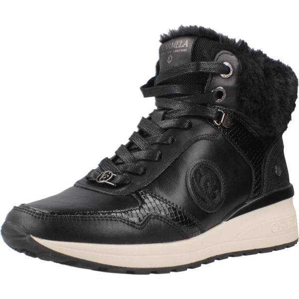 Buty CARMELA 162654C Czarny. Czarne obuwie trekkingowe damskie Carmela, ze skóry, bez zapięcia. Za 446.26 zł.