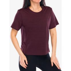 Koszulka szybkoschnąca damska Fjallraven Abisko Lite SS. Czerwone koszulki sportowe damskie Fjällräven, bez wzorów, bez ramiączek. Za 182.99 zł.