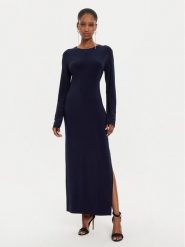NORMA KAMALI Sukienka wieczorowa KK2243PLE33951 Granatowy Slim Fit. Niebieskie sukienki damskie Norma Kamali, xl, bez wzorów, z syntetyku, wizytowe, bez kołnierzyka, bez ramiączek. Za 569.99 zł.