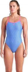 Strój Kąpielowy damski Arena Monogram Swimsuit Challenge. Niebieskie stroje kąpielowe damskie ARENA, uniwersalny, bez wzorów, z materiału. Za 199.99 zł.