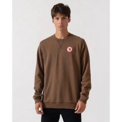 Sweter Męski Fjallraven 1960 Logo Badge M. Brązowe swetry męskie Fjällräven, m, bez wzorów, z bawełny, eleganckie, bez kołnierzyka, bez ramiączek. Za 517.70 zł.