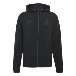 Kurtka z dresu adidas Mercedes LOT. Czarne kurtki męskie Adidas, xl, bez wzorów, z dresówki, eleganckie, bez kaptura. Za 388.25 zł.