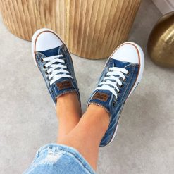 Jeansowe trampki damskie American Club Lh111. Trampki i tenisówki damskie American CLUB, bez wzorów, z jeansu, bez zapięcia. Za 99.00 zł.
