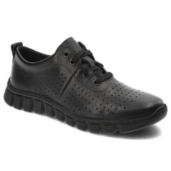 Czarne Półbuty Pollonus Wygodne Skórzane Obuwie. Czarne półbuty damskie Pollonus, bez wzorów, ze skóry, eleganckie, bez obcasa, na koturnie, bez zapięcia. Za 246.99 zł.