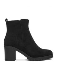 Clara Barson Botki CEO-HL0189101-B03 Czarny. Czarne botki damskie Clara Barson, bez wzorów, z materiału, bez obcasa, na słupku, bez zapięcia. Za 159.99 zł.