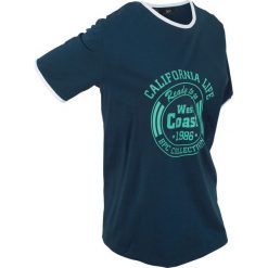 T-shirt sportowy bawełniany, krótki rękaw bonprix ciemnoniebieski. Koszulki sportowe damskie bonprix. Za 44.99 zł.