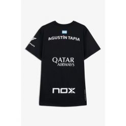 Koszulka Nox Czarna, krótki rękaw, sportowy styl. Czarne koszulki sportowe damskie nox, bez wzorów, z poliesteru, bez ramiączek. Za 275.50 zł.