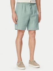 Tommy Hilfiger Szorty materiałowe Dover MW0MW44353 Zielony jasny Regular Fit. Zielone szorty męskie Tommy Hilfiger, bez wzorów, ze lnu. Za 409.99 zł.