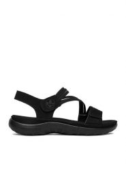 Rieker Sandały CEO-64870-02 Czarny. Czarne sandały damskie Rieker, bez wzorów, ze skóry, bez obcasa, na płaskiej podeszwie, bez zapięcia. Za 319.99 zł.