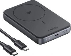 UGREEN PB761 Powerbank magnetyczny 10000mAh Qi2 30W Magsafe + kabel USB-C czarny. Czarne powerbanki Ugreen. Za 244.65 zł.