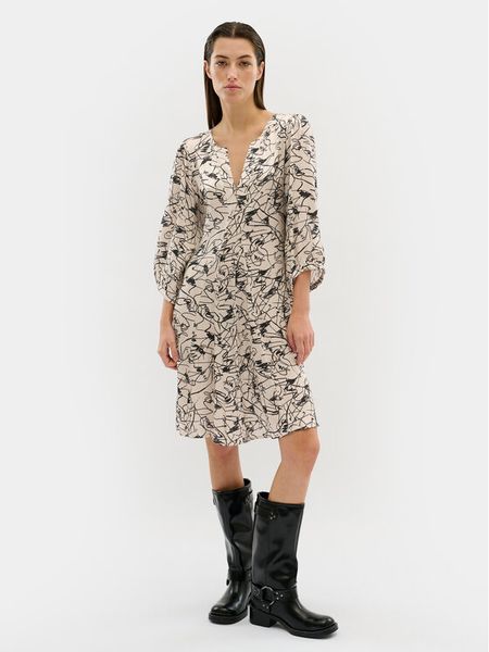 Karen by Simonsen Sukienka codzienna Marbella 10104894 Beżowy Regular Fit. Brązowe sukienki damskie Karen by Simonsen, na co dzień, bez wzorów, z wiskozy, bez kołnierzyka, bez ramiączek, proste. Za 339.99 zł.