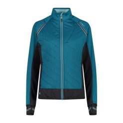 Kurtka damska turystyczna CMP 30A2276. Zielone kurtki sportowe damskie CMP, l, bez wzorów, z softshellu, bez ramiączek, z kapturem, trekkingowe. W wyprzedaży za 349.60 zł.