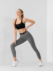 4F Legginsy treningowe szybkoschnące damskie XS. Szare legginsy damskie 4F, bez wzorów, z dzianiny. Za 99.99 zł.