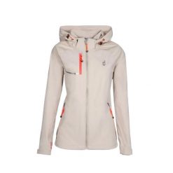 Kurtka softshell damska AULP ROSSA wodoodporna oddychająca regulowana z kapturem. Brązowe kurtki sportowe damskie Aulp, bez wzorów, z softshellu, bez ramiączek, z kapturem, trekkingowe. W wyprzedaży za 299.99 zł.