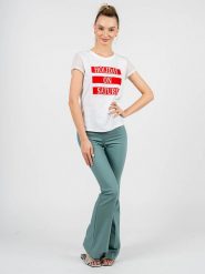 Patrizia Pepe T-Shirt | 2J2218 A4XM | Kobieta | Biały. Białe t-shirty damskie Patrizia Pepe, bez wzorów, z bawełny, bez kołnierzyka, bez ramiączek. W wyprzedaży za 209.00 zł.