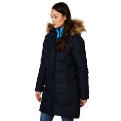 Płaszcz puchowy damski Helly Hansen Aden Down Parka. Czarne płaszcze damskie Helly Hansen, l, bez wzorów, z puchu, sportowe, bez kołnierzyka, bez kaptura. W wyprzedaży za 977.25 zł.