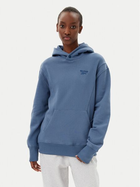 Reebok Bluza Icon Elements 100214074 Niebieski Regular Fit. Niebieskie bluzy damskie Reebok, xl, bez wzorów, z bawełny, bez ramiączek, bez kaptura. Za 180.99 zł.