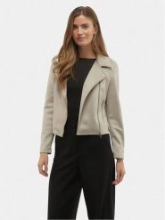 Vero Moda Kurtka z imitacji skóry Jose 10300938 Szary Regular Fit. Szare kurtki damskie Vero Moda, s, bez wzorów, ze skóry, bez kaptura. Za 169.99 zł.