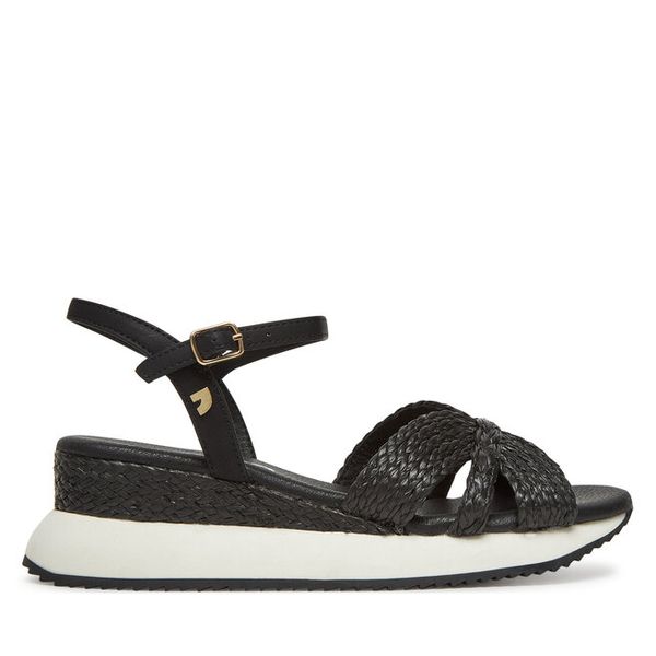 Sandały Gioseppo. Czarne sandały damskie Gioseppo, bez wzorów, bez obcasa, na płaskiej podeszwie, bez zapięcia. Za 429.99 zł.