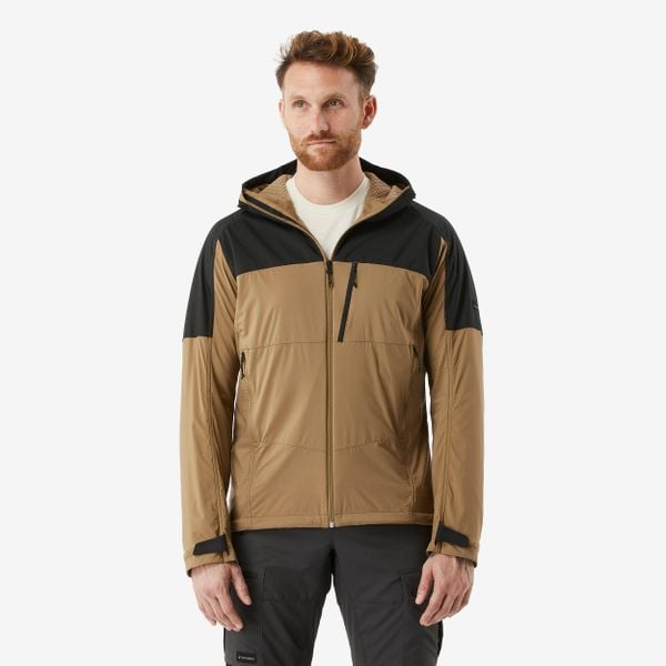 Kurtka softshell męska MT900 Windwarm. Brązowe kurtki męskie SIMOND, l, bez wzorów, z polaru, bez kaptura, trekkingowe. W wyprzedaży za 249.99 zł.
