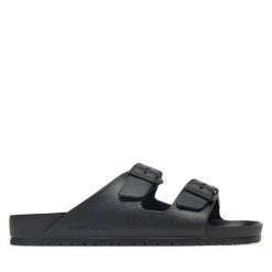 Klapki Quiksilver. Czarne klapki męskie Quiksilver, bez wzorów, bez zapięcia. Za 99.99 zł.