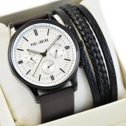 Zestaw męski zegarek Paul Lorens FABER-3B1-2 + bransoletka. Zegarki męskie Paul Lorens, bez wzorów. Za 299.90 zł.