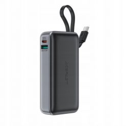 Powerbank Acefast M7-10000 PD30W z wbudowanym kablem - czarny. Czarne powerbanki Acefast. Za 194.91 zł.