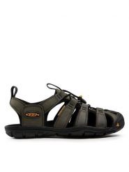 Keen Sandały Clearwater Cnx Leather 1013107 Szary. Szare sandały męskie Keen, bez wzorów, z nubiku, bez zapięcia. Za 309.99 zł.