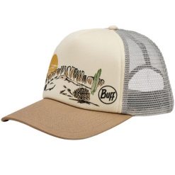 Czapka z daszkiem dla dorosłych Buff Trucker Cap. Białe czapki damskie Buff, bez wzorów, sportowe. Za 83.99 zł.