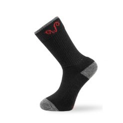 Skarpety trekkingowe z wełny Merino 43-46. Czarne skarpetki damskie WOOLONA, bez wzorów, z wełny. W wyprzedaży za 63.00 zł.