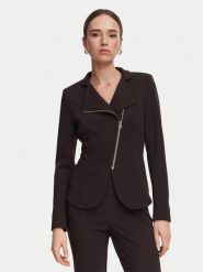 Rinascimento Marynarka CFC0130203003 Brązowy ciemny Slim Fit. Brązowe marynarki i żakiety damskie Rinascimento, bez wzorów, z syntetyku, bez kołnierzyka, bez ramiączek. Za 609.99 zł.