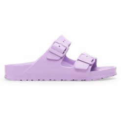 Klapki damskie Birkenstock Arizona Eva. Białe klapki damskie Birkenstock, bez wzorów, z materiału, klasyczne, bez obcasa, bez zapięcia. Za 347.00 zł.