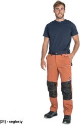 CERVA Spodnie robocze męskie CERVA Stirling Stretch, letnie, elastyczne, z kieszeniami, wentylacją i elementami odblaskowymi - ceglasty 42. Czerwone spodnie sportowe męskie CERVA, m, bez wzorów. Za 127.24 zł.