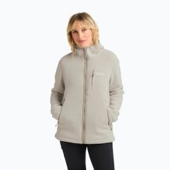 Bluza polarowa damska Jack Wolfskin Cradle Mountain Pile Full Zip. Brązowe bluzy damskie Jack Wolfskin, bez wzorów, z polaru, bez ramiączek, bez kaptura. Za 509.99 zł.