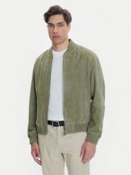 BOSS Kurtka skórzana H-Muller 50543213 Zielony Regular Fit. Zielone kurtki męskie Boss, m, bez wzorów, ze skóry, bez kaptura. Za 2,109.00 zł.