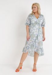 Biała Sukienka Darorgon. Białe sukienki damskie Born2be, na lato, l, z aplikacjami, boho, bez kołnierzyka, bez ramiączek, midi, kopertowe. Za 29.99 zł.