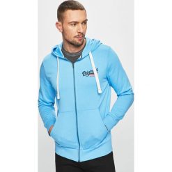 Jack & Jones - Bluza. Niebieskie bluzy męskie Jack & Jones, m, bez wzorów, z bawełny, bez ramiączek, z kapturem. W wyprzedaży za 79.90 zł.