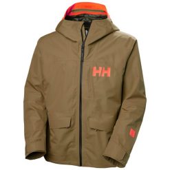 Kurtka narciarska Helly Hansen Emiko Shell. Brązowe kurtki sportowe męskie Helly Hansen, na zimę, m, bez wzorów, bez kaptura, narciarskie. Za 1,403.50 zł.