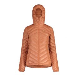 Kurtka zimowa damska Maloja RehM puchowa. Brązowe kurtki sportowe damskie Maloja, na zimę, l, bez wzorów, z puchu, bez ramiączek, bez kaptura, trekkingowe. Za 599.99 zł.