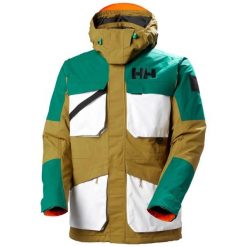 Długa kurtka narciarska z kapturem Helly Hansen Ullr D Heritage. Brązowe kurtki sportowe męskie Helly Hansen, na zimę, m, bez wzorów, z dzianiny, z kapturem, narciarskie, primaloft. Za 1,451.00 zł.