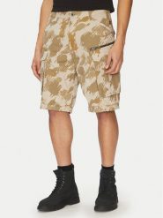 G-Star Raw Szorty materiałowe Rovic Zip D08566-D955 H174 Beżowy Relaxed Fit. Brązowe szorty męskie G-Star, bez wzorów, z bawełny, retro. Za 311.99 zł.