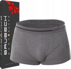 Brubeck BX10430 Bokserki męskie COMFORT WOOL ciemnoszary M. Szare bokserki męskie Brubeck, bez wzorów. Za 98.14 zł.