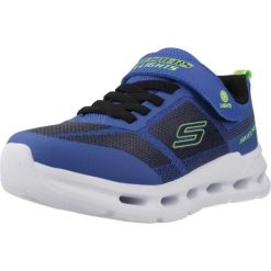 Buty SKECHERS GLIDE STEP LIGHT Niebieski. Niebieskie buty zimowe męskie Skechers, bez wzorów, z syntetyku, bez obcasa, bez zapięcia. Za 235.03 zł.