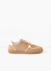 Sneakersy w stylu retro. Brązowe obuwie sportowe damskie bonprix, bez wzorów, bez zapięcia. Za 109.99 zł.