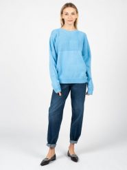 Silvian Heach Sweter "Cinnamon" | PGA22097 | Kobieta | Błękitny. Niebieskie swetry nierozpinane damskie Silvian Heach, m, bez wzorów, z dzianiny, bez kołnierzyka, bez ramiączek. W wyprzedaży za 189.00 zł.