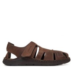 Sandały Josef Seibel. Brązowe sandały męskie Josef Seibel, bez wzorów, bez zapięcia. Za 369.99 zł.