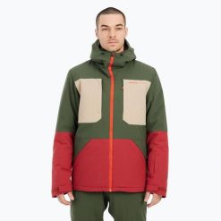 Kurtka snowboardowa męska Protest Prtenstone. Zielone kurtki męskie Protest, na zimę, l, bez wzorów, z materiału, sportowe, bez kaptura. Za 799.99 zł.