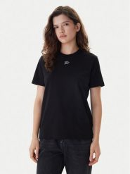 KARL LAGERFELD T-Shirt B1W17091 Czarny Regular Fit. Czarne t-shirty damskie KARL LAGERFELD, xs, bez wzorów, z bawełny, bez kołnierzyka, bez ramiączek. Za 339.99 zł.