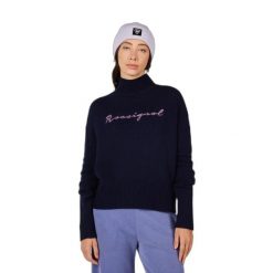 Sweter damski Rossignol Signature. Czarne swetry nierozpinane damskie Rossignol, l, bez wzorów, z kaszmiru, bez kołnierzyka, bez ramiączek. Za 809.50 zł.